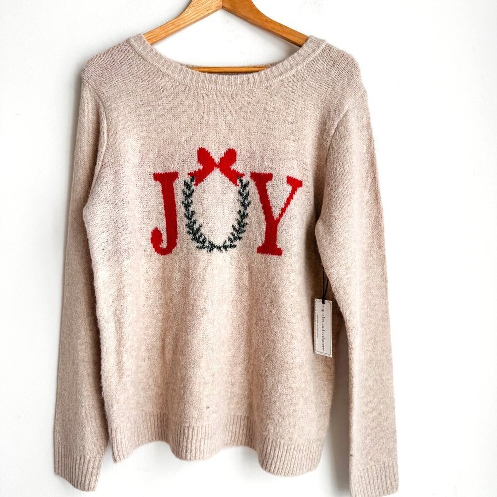 Cupcakes and Cashmere Joy Holiday Pullover Sweater M